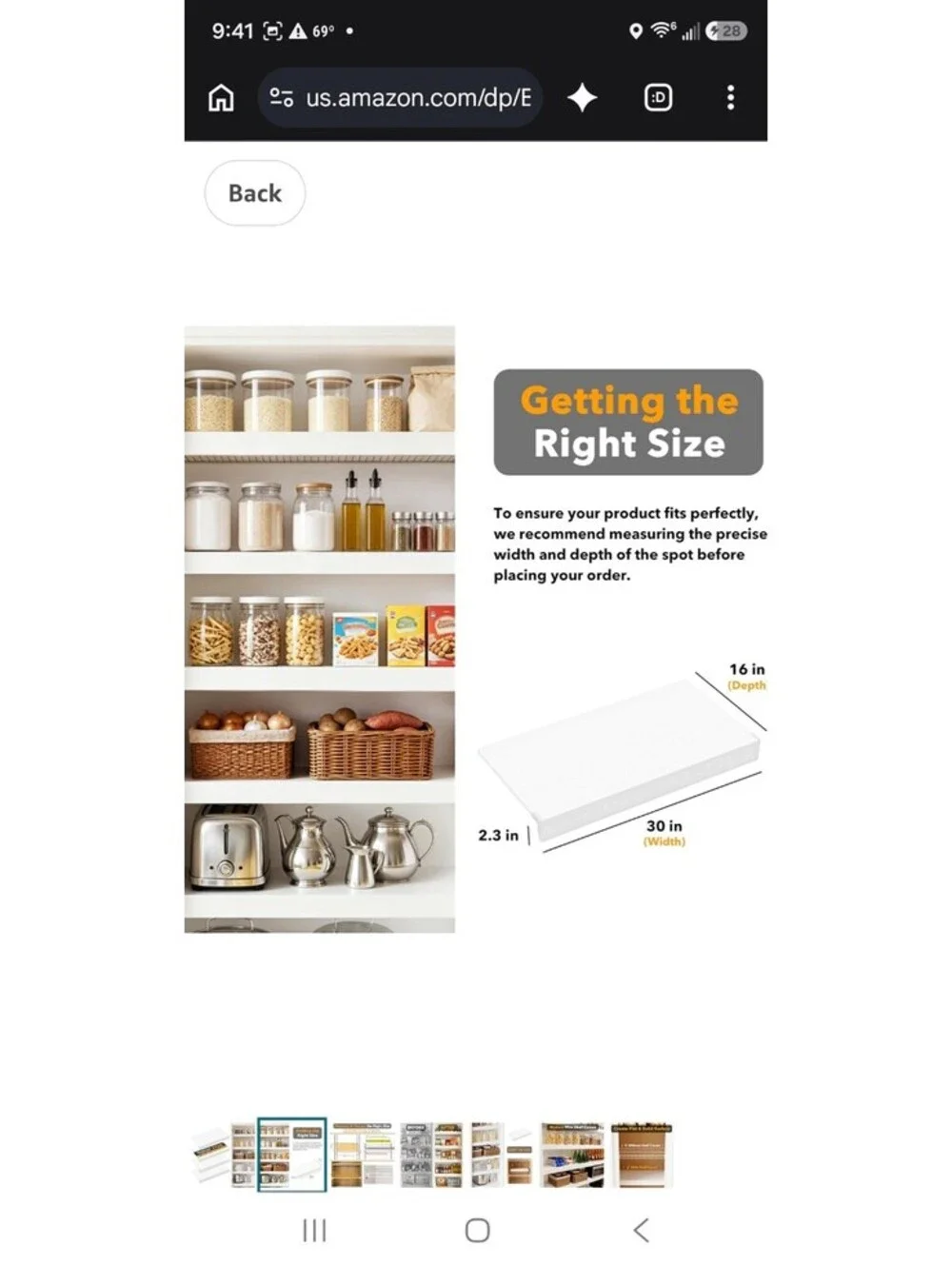SpaceAid Wire Shelf Covers for Pantry Rack, 30